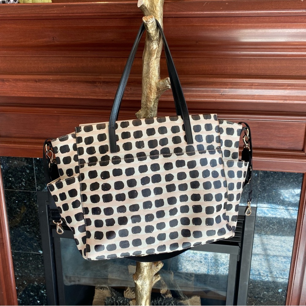 kate spade ♠️ new york Kaylie Diaper Bag Pink Black White - Picture 4 of 15